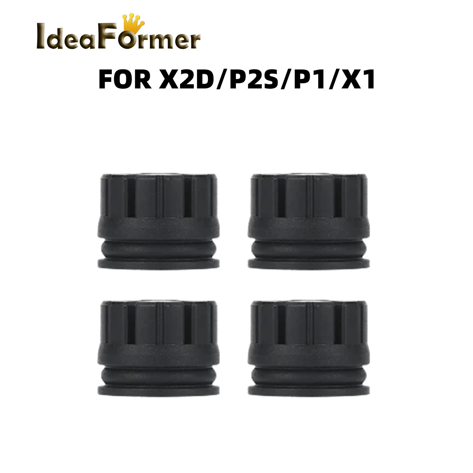 Для серии Bambu Lab X2D/P2S/X1/P1: плавающие демпферные ножки, антивибрационные резиновые подушки для 3D-принтеров, аксессуары для 3D-принтеров.
