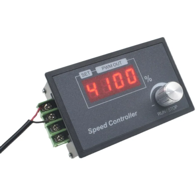 DC 6-60V 30A DC Motor Speed Controller Slow Start Soft Stop PWM Digital Display 0~100% Adjustable Motor Speed Control Switch