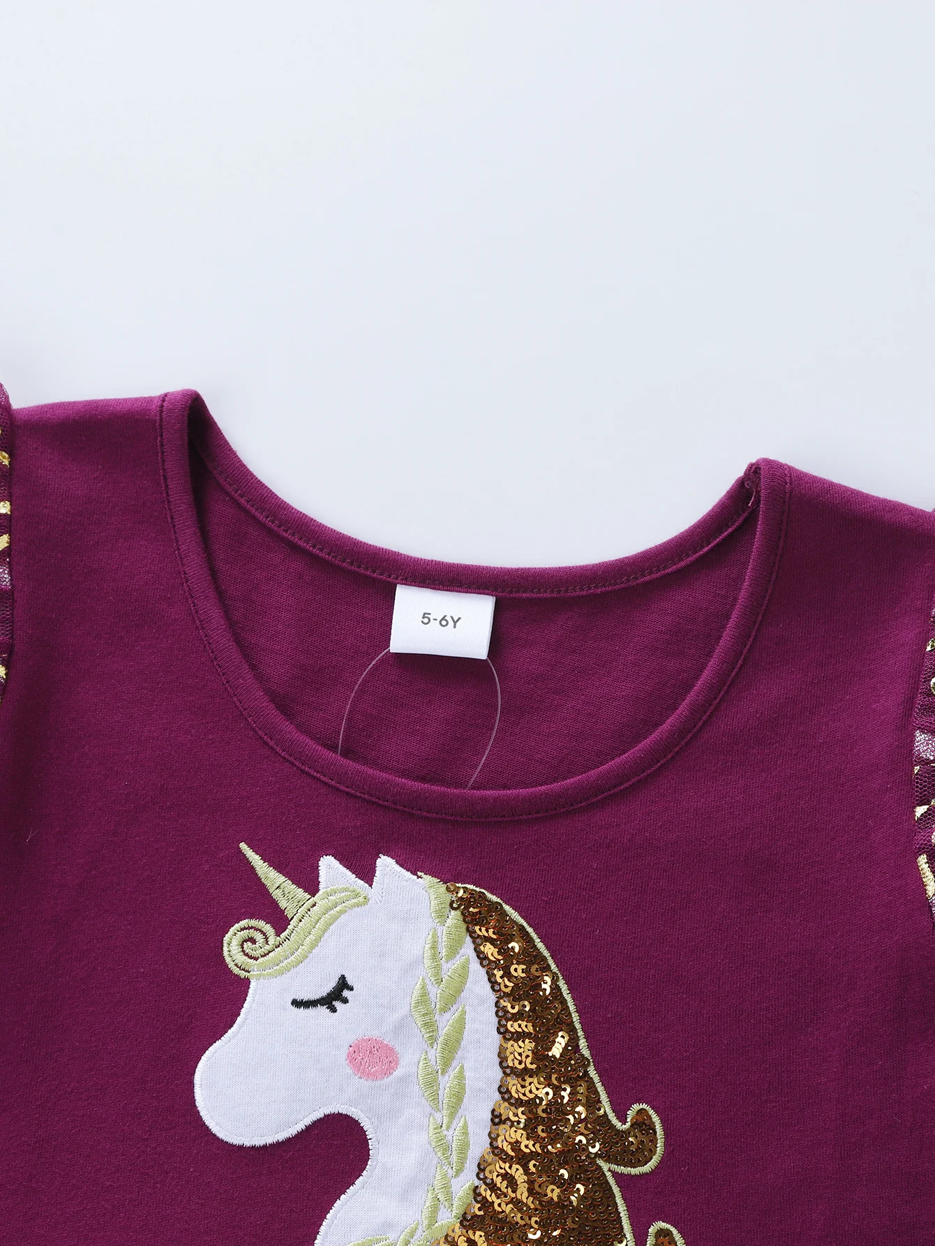 Einhorn kleid für Mädchen: neues ärmelloses besticktes Party kleid für Kinder im Frühjahr/Sommer sh1696 – Detail 26
