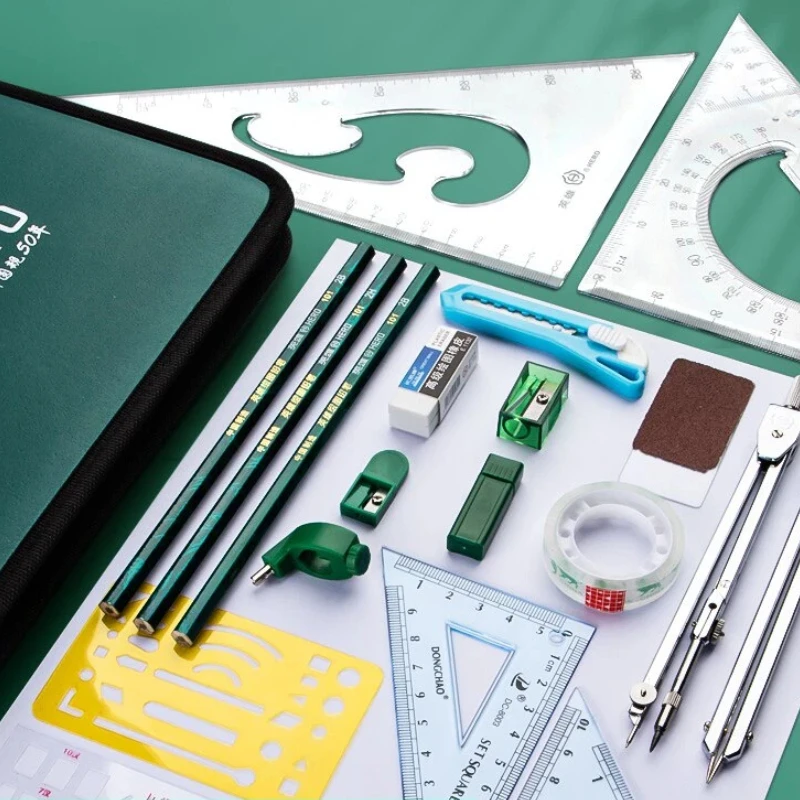 Hero Engineering Drawing Tools Set Metal Compass Geometry Drafting Instrument Kit Precision Drawing Compasses Design Supplies