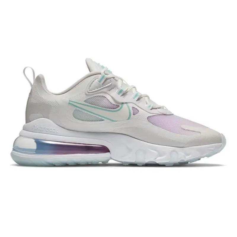 Nike Air Max 270 React Summit White Bleached Aqua Women's Sneakers Shoes Ck6929-100 With Original Box