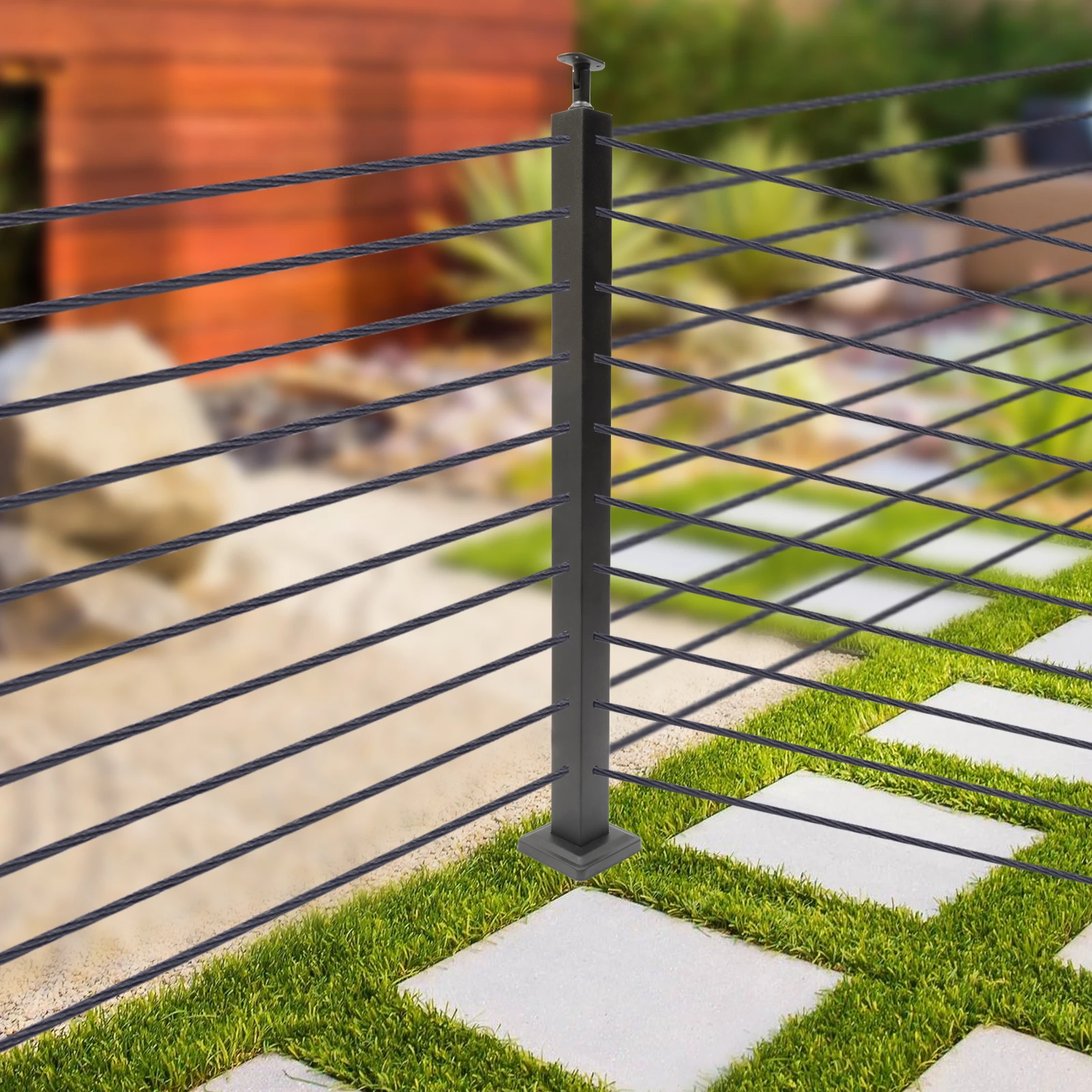 Cable Railing, 304 Stainless Steel, 36 Inches, Pre-Drilled Holes, Strong Load-Bearing Capacity (220 lbs), Durable,