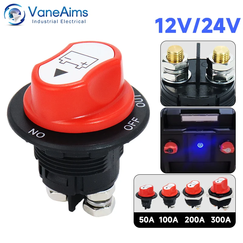 DC32V interrupteur de déconnexion de batterie de voiture isolateur de puissance 50A 100A 200A 300A interrupteur de rallye coupé 12v 24v pour voiture moto camion bateau