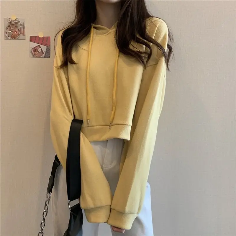 Bluzy z kapturem Y2K Odzież damska Odporna na zużycie Wygodna Zabawna Styl uliczny Neutralny styl Detale Beżowe trendy Ootd Zima Nowość