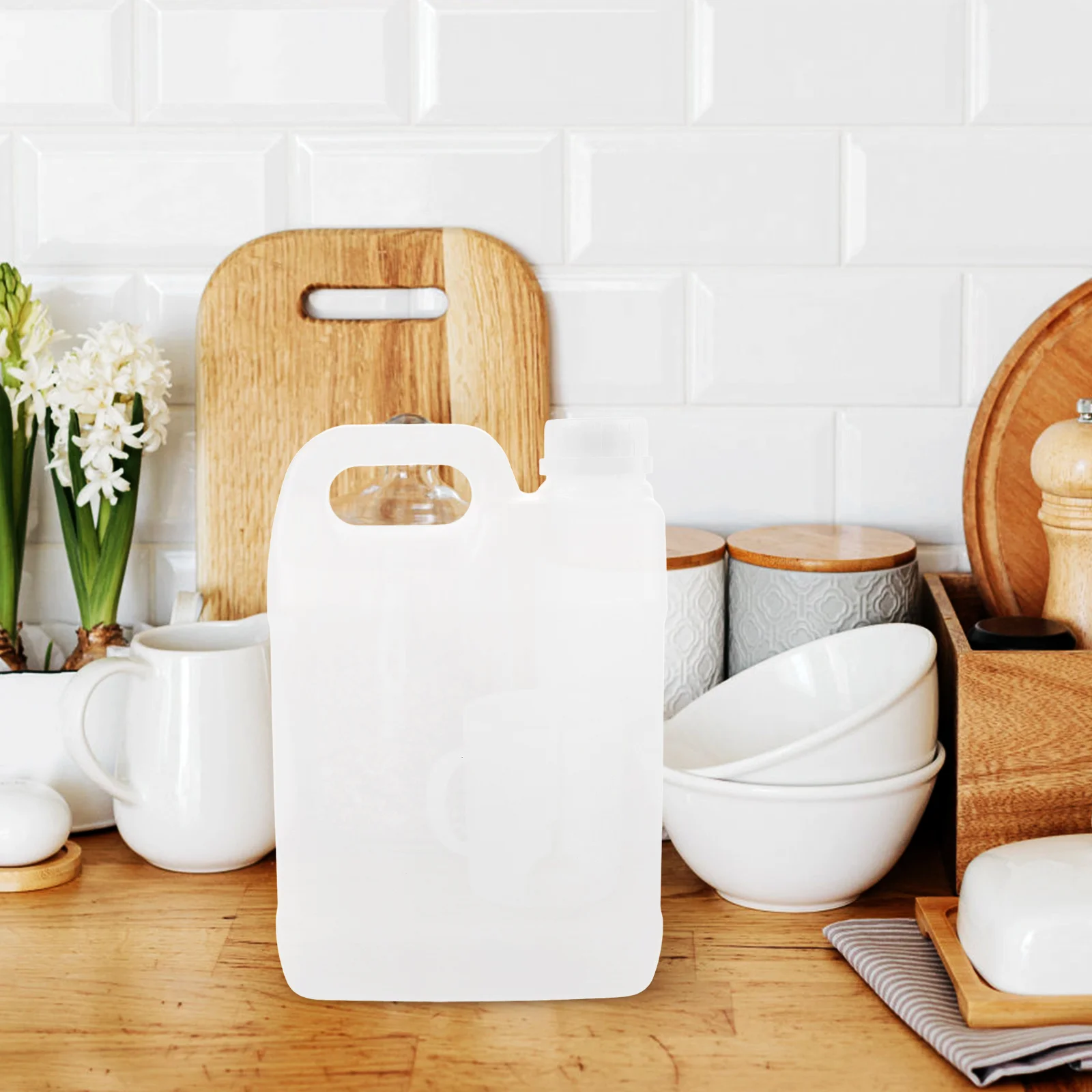 

Plastic Food Packaging Bucket 1 Gallon Jug Syrup Container Clear Portable Storage Bottle Kitchen Bar Accessories