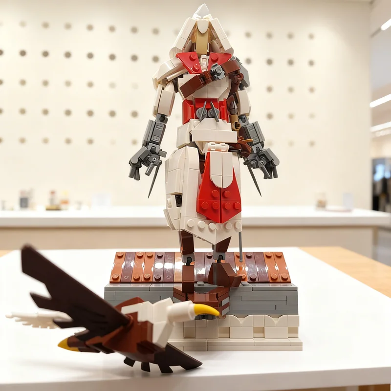 355pcs MOC Assassin S Creed Ezio Brotherhood Model Building Blocks Construction Christmas Gifts Toy Creative DIY Idea Assemble