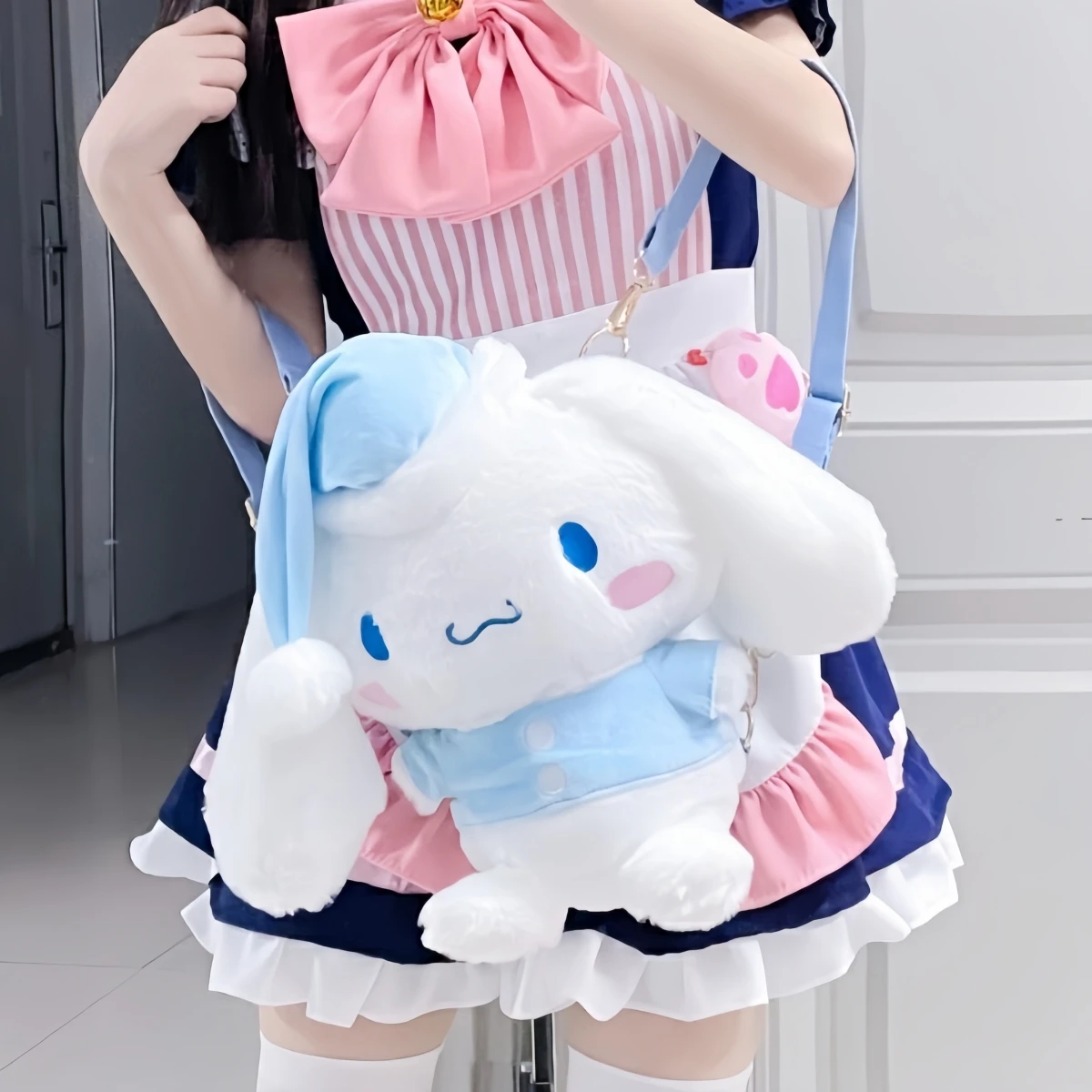 Mochila Sanrio Cinnamoroll Pochacco Pom Purin para niña, bolsa de felpa Kawaii, estilo japonés, regalos de navidad