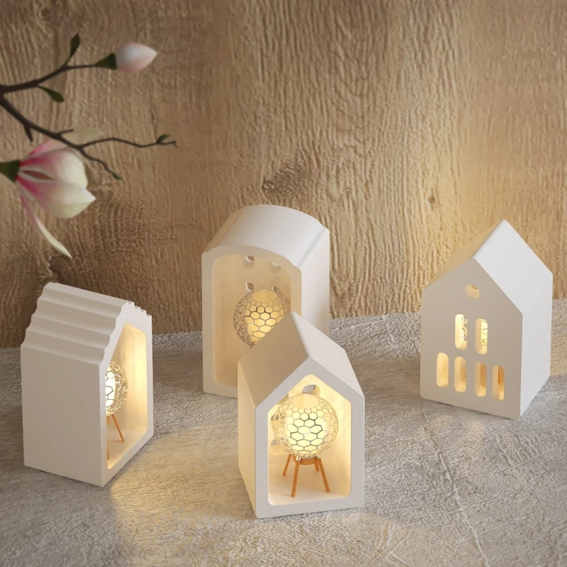 House Silicone Night Light Stand Molds Crafting Moulds Silicone Art Craft Molds Dropship