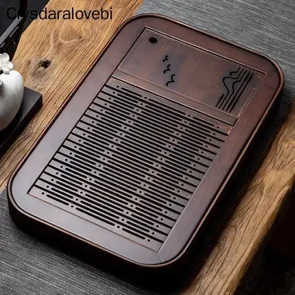 

Natural Bamboo Tea Tray-Drainage Water Storage Tray-Chinese Tea Board-Tea Set-Home Accessory Set