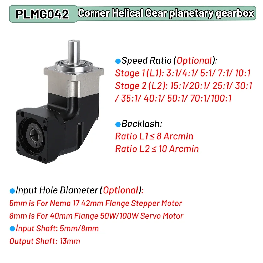 YUNDUAN-Boîte de vitesses planétaire à coin hélicoïdal, moteur à engrenages planétaires, Beverer pour Nema17, 23/34, moteur pas à pas, Servo 40, 60, 80, 90, 400/750