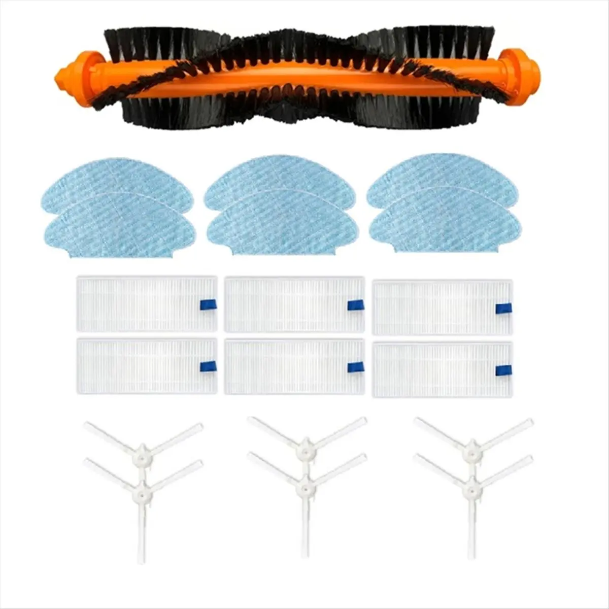 

Новые аксессуары 2026 года, 19 шт. для пылесосов X-Plorer 45 / RG8275WH: основная и боковые щетки, насадки для влажной уборки, фильтры.