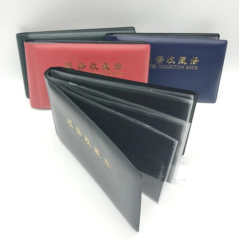 20 Pages Paper Money Collection Album Collection Pockets Money Banknote for Collector Loose Leaf Sheet Protective Bag