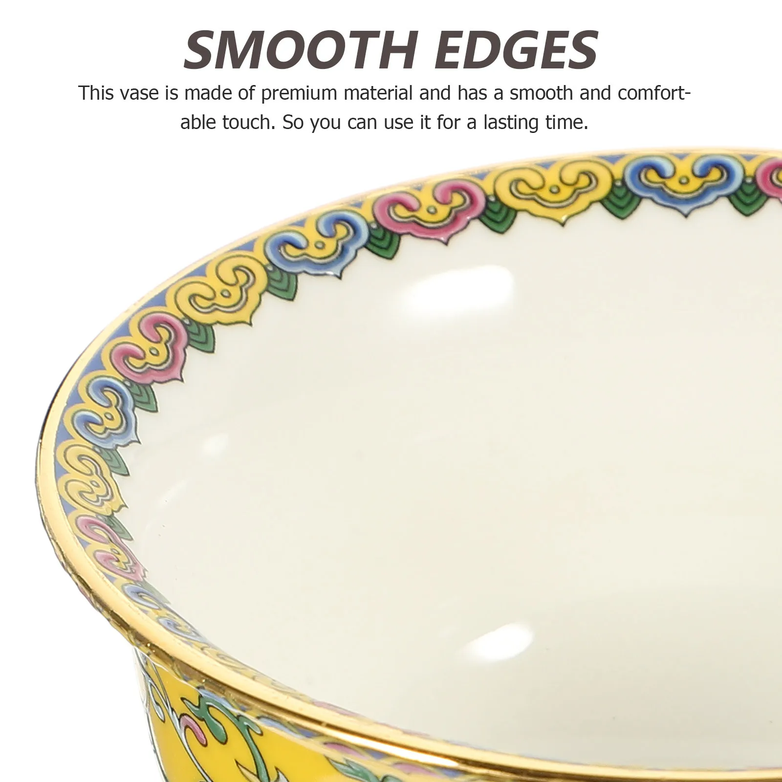 

1Pcs Elegant Lotus Design Offering Bowl Strong Wear-Resistant Ceramic Bowl for Home Decor Religious Ceremony Decorative Use