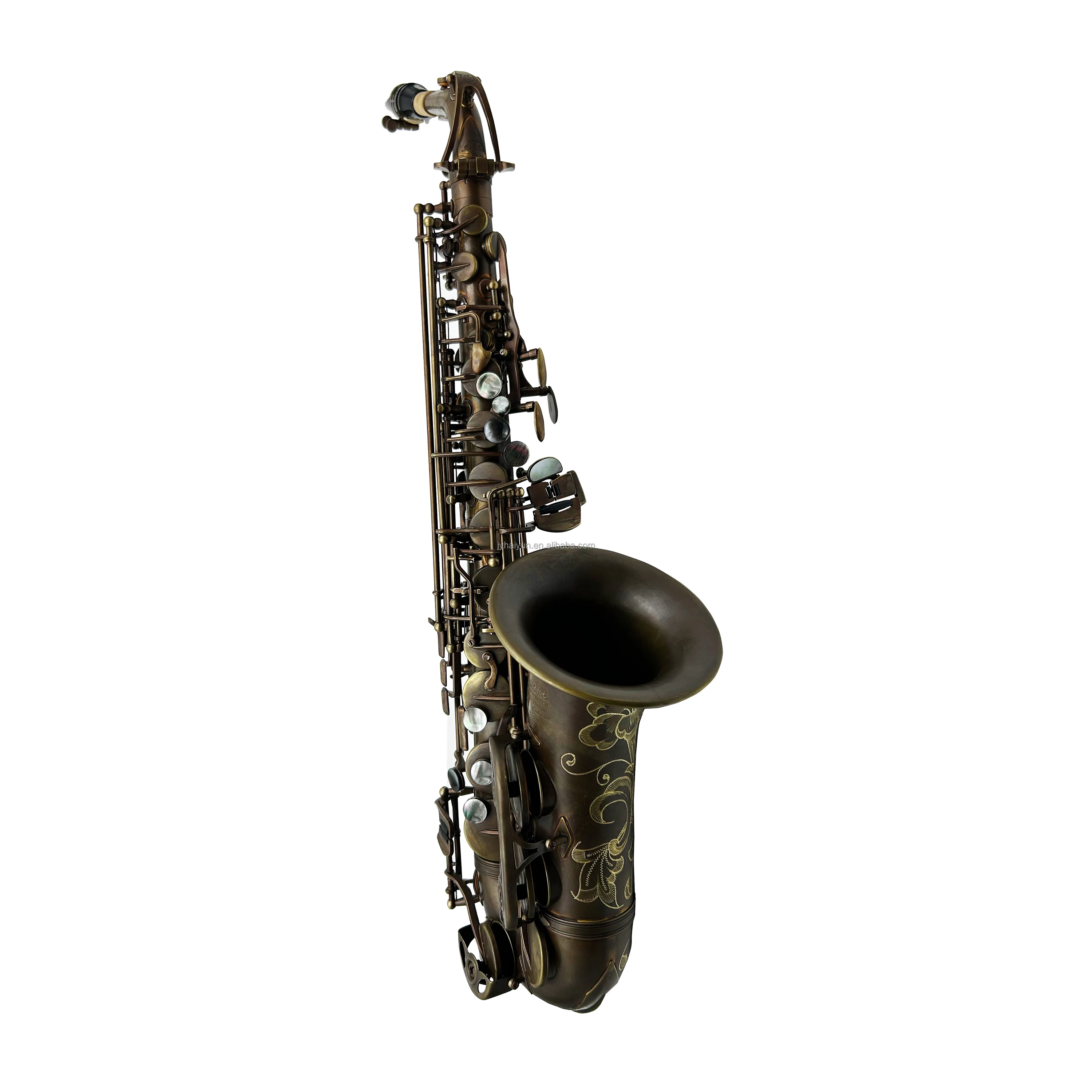 Professional Vintage Black Brass Alto Saxophone JYAS102VGBK Tone Foldable Adjustable Woodwind Instrument For Musicians