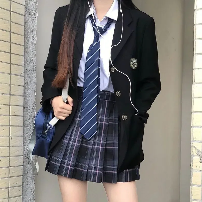 2026 Women JK Blazer Spring Autumn Japanese Preppy Style Student School Uniform Look Suit Jacket Fashion Top
