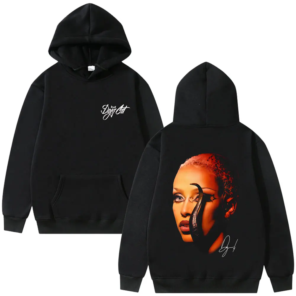 

Rapper Doja Cat Scarlet Face Graphic Hoodie Male Casual Fleece Cotton Pullover Hoodies Men Women Hip Hop Oversized Streetwear