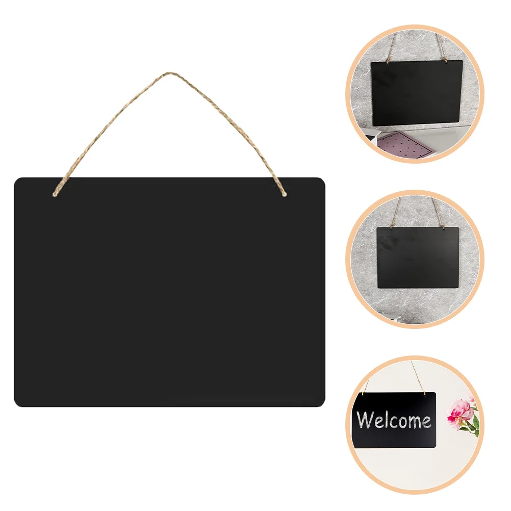 

5 Pcs Small Blackboard with Lanyard Chalkboard Sign Mini Signs The Message Wood Hanging