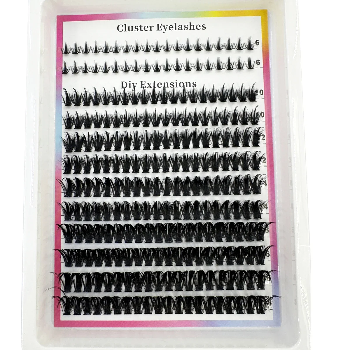 AMSDCN 12 Rows Manga Lash Clusters With Spikes Wispy Cluster Eyelash Extensions Fluffy Anime Eyelashes Clusters