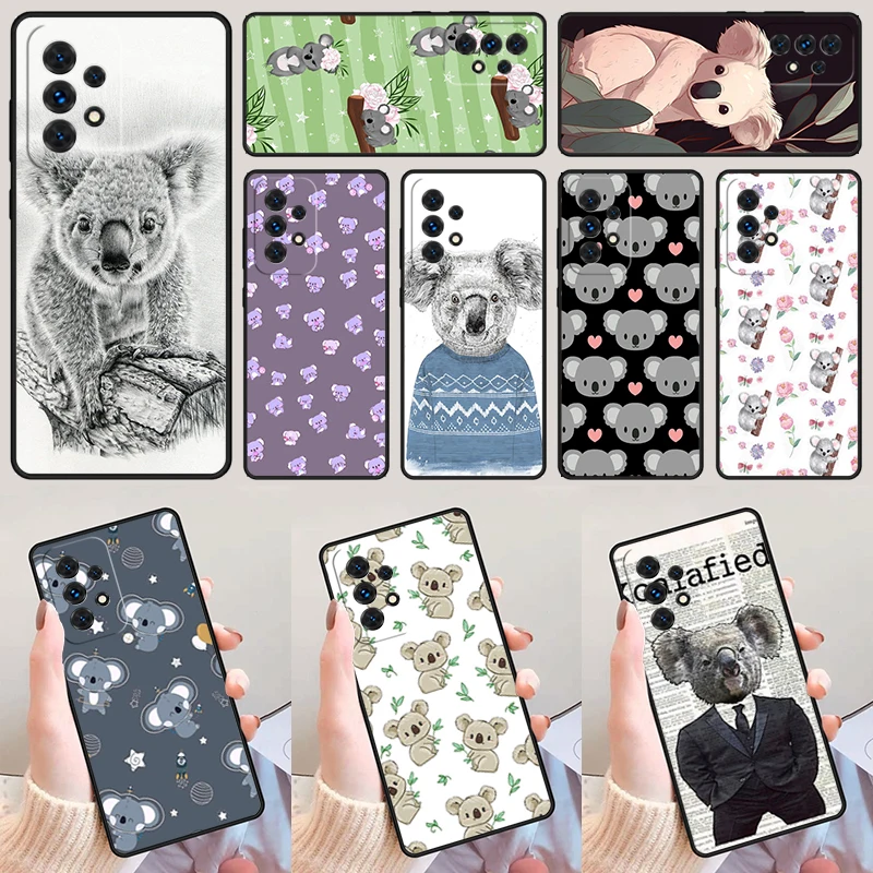 Cute Australia Koala Art For Samsung Galaxy A52 A72 A73 A20e A21S A50 A70 A11 A12 A42 A31 A40 A51 A71 A32 A80 Phone Case Cover