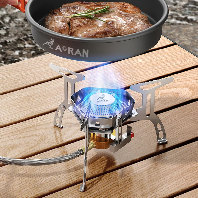 Camping Gas Stove Set Portable Tourist Stove Folding Burner Garden Grill Outdoor Survival Gas Stove Camping Utensils Foldable