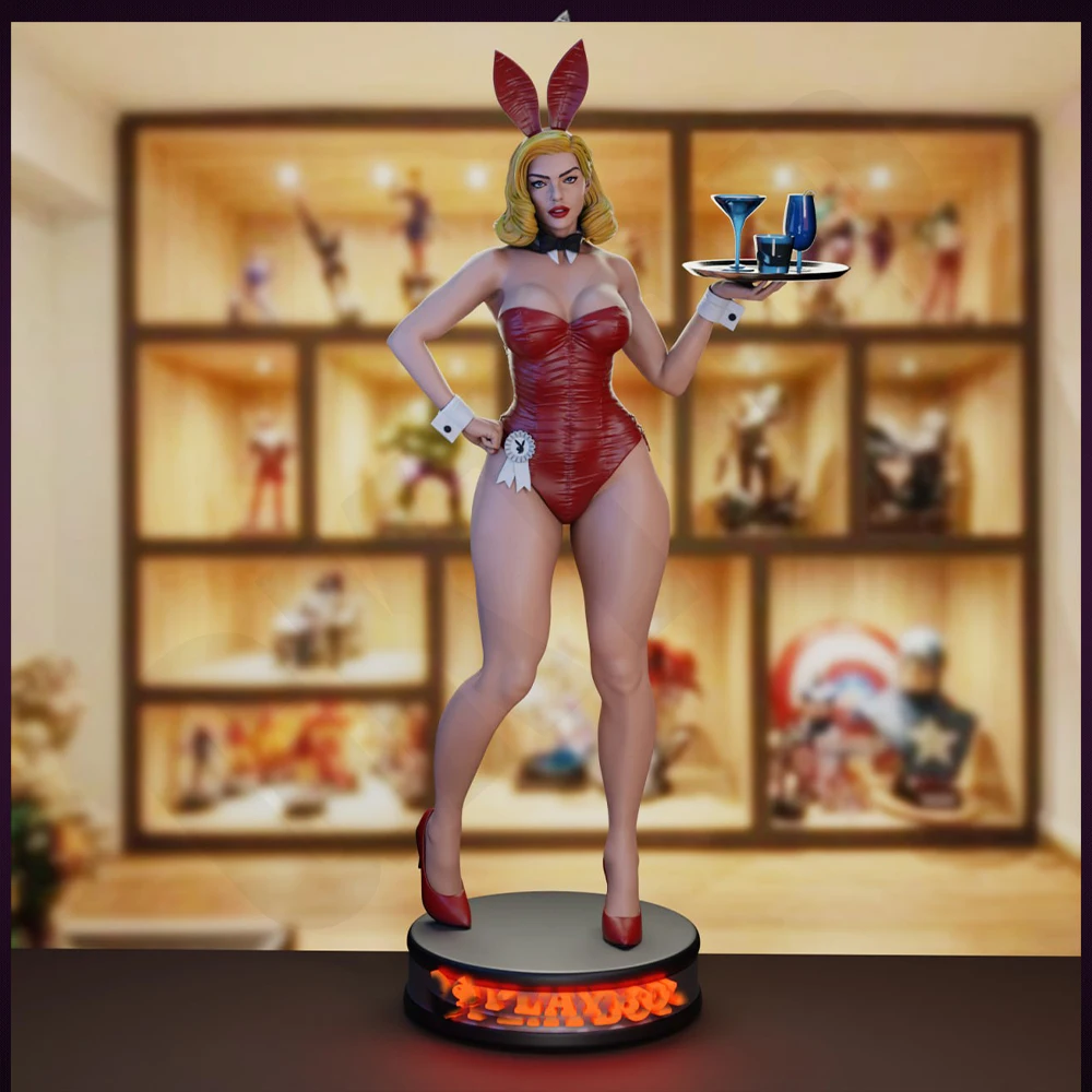 

1/24 комплект модели для 3d печати, сексуальный классический кролик, официантка, фигурка из смолы, комплект модели, сделай сам, миниатюрная уменьшающая статуя, неокрашенный комплект, игрушки