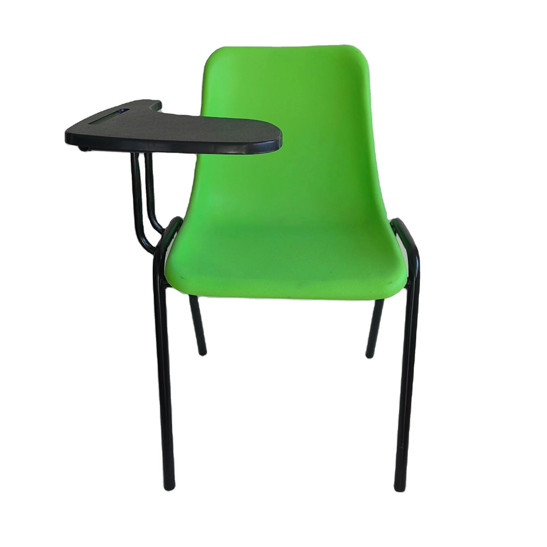 high quality right hand arm primary plastic stackable school chair with writing pad