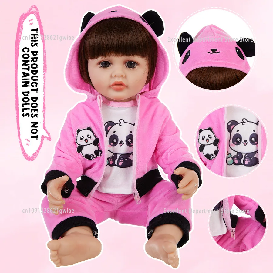 22 بوصة جديد لطيف تولد من جديد دمية قطعة واحدة الملابس مناسبة ل 55 سنتيمتر الطفل تولد من جديد إكسسوارات دمي الأطفال فتاة هدية عيد ميلاد