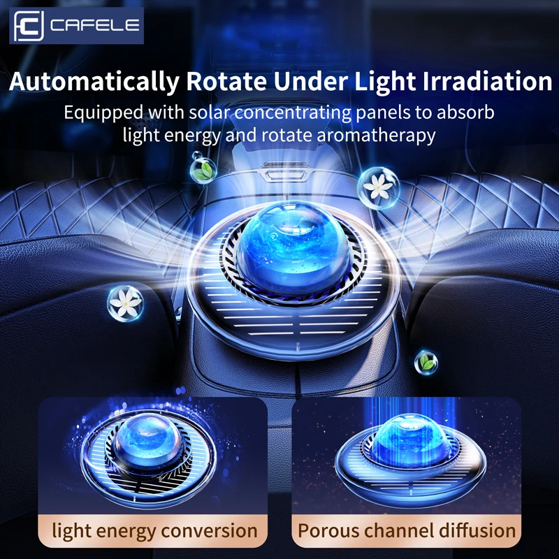 UFO Car Air Freshener Rotating Solar Aromatherapy Solar Energy Auto Interior Accessories Decorations Interesting And Fun