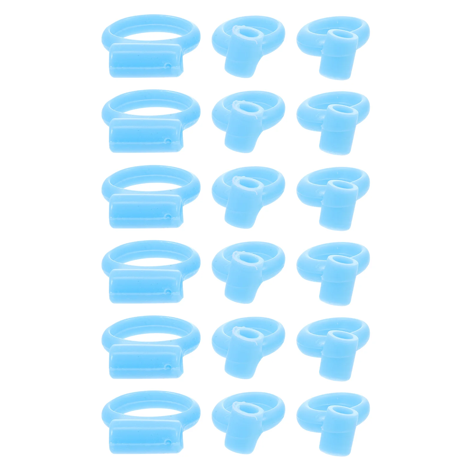 

18 Pcs Learning Chopsticks Ring Buckle Kids Silicone Finger Covers Aids Tools Silica Gel Smooth Rings Accessories