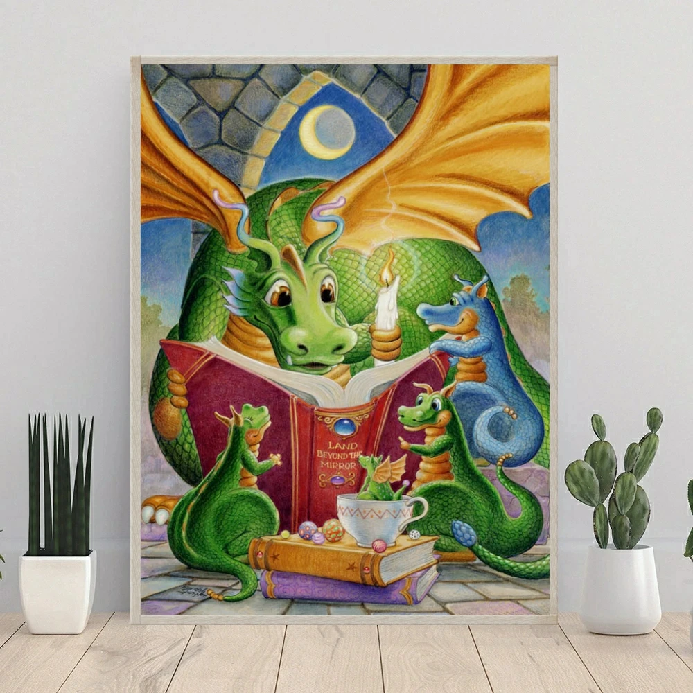 Randal Spangler 5D DIY AB Diamond Painting Embroidery Cartoon Dragon Full Drill Cross Stitch Rhinestone Picture Children's Gift