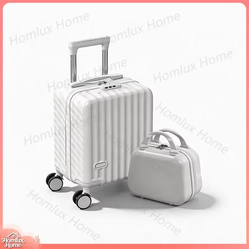 14 Inch Silent Wheel Travel Luggage Set Portable Makeup Bag 2 Piece Check in Case Business Trip Essentials Convenient for