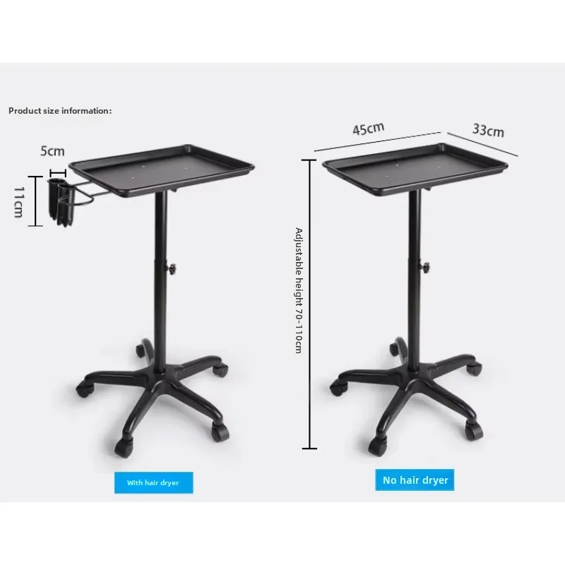 모바일 미용실 트롤리 알루미늄 미용 도구 카트 롤링 장비 트레이, 살롱 스파 타투 샵