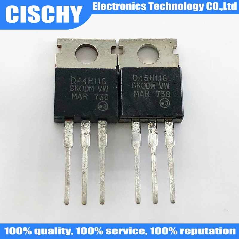 10pcs/lot D45H11G D44H11G TO220 D45H11 D44H11 MJD44H11G MJD45H11G TO252 Transistor In Stock