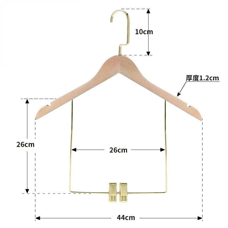 Solid Wooden Clothes Hangers Connecting Racks Suit Shops Show No Painted Dress Kids Women Adult One-piece Model Support Display