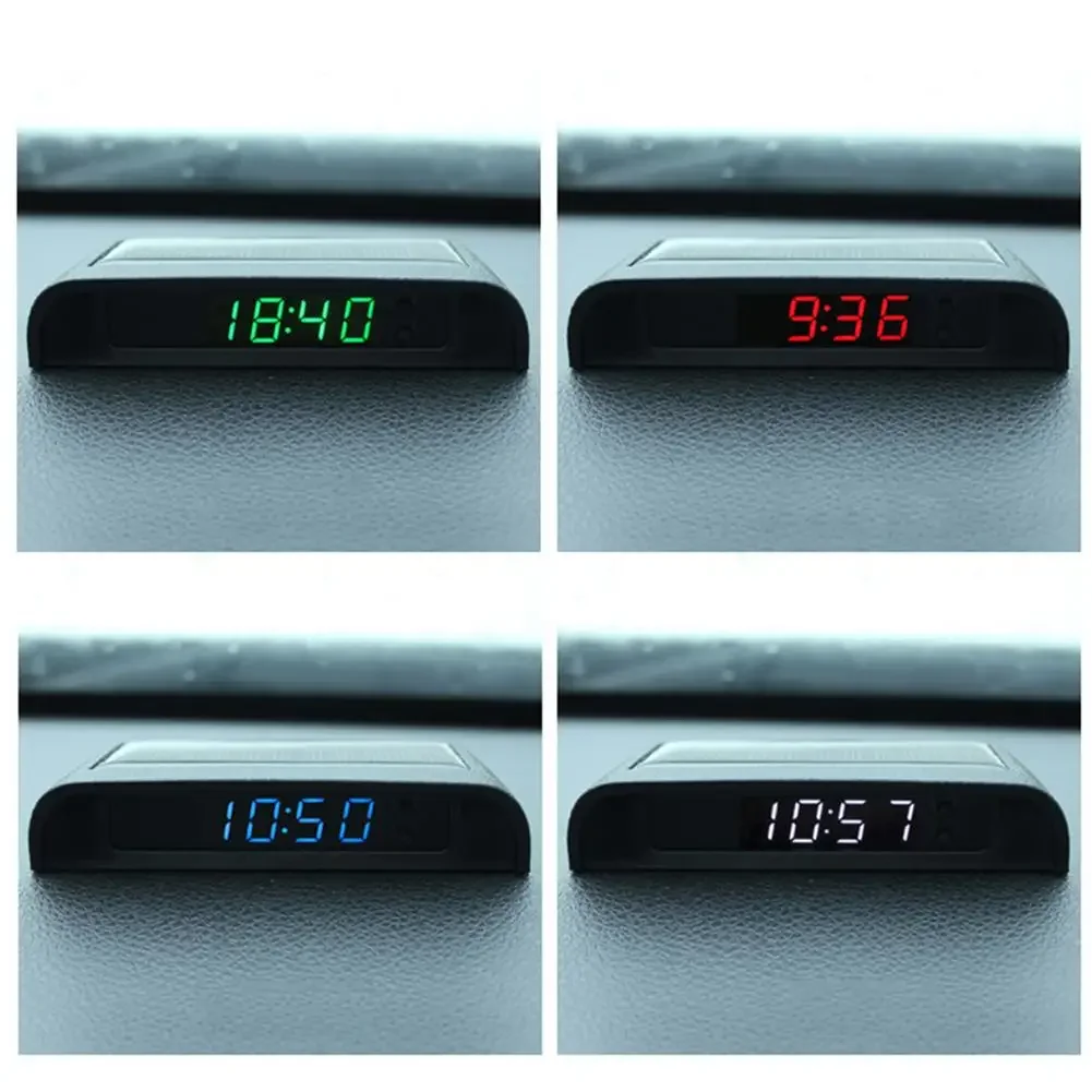 Autouhr, Solarladung, aufklebbare Digitaluhr, 24 Stunden, 3-stufige Helligkeit, automatische Einstellung, Autouhr, Autodekoration – Detail 8