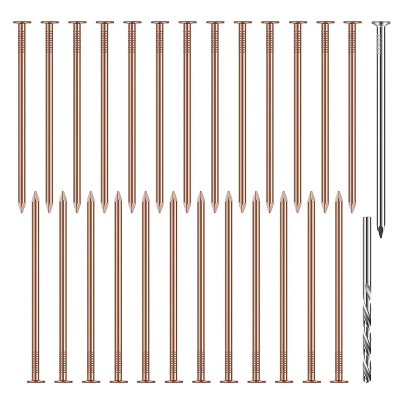 ABRW-Kit de clavos de cobre, picos de eliminación de tocones de 3,5 pulgadas, clavos de cobre puro, herramienta de eliminación de tocones para paisajismo de tocones de árboles