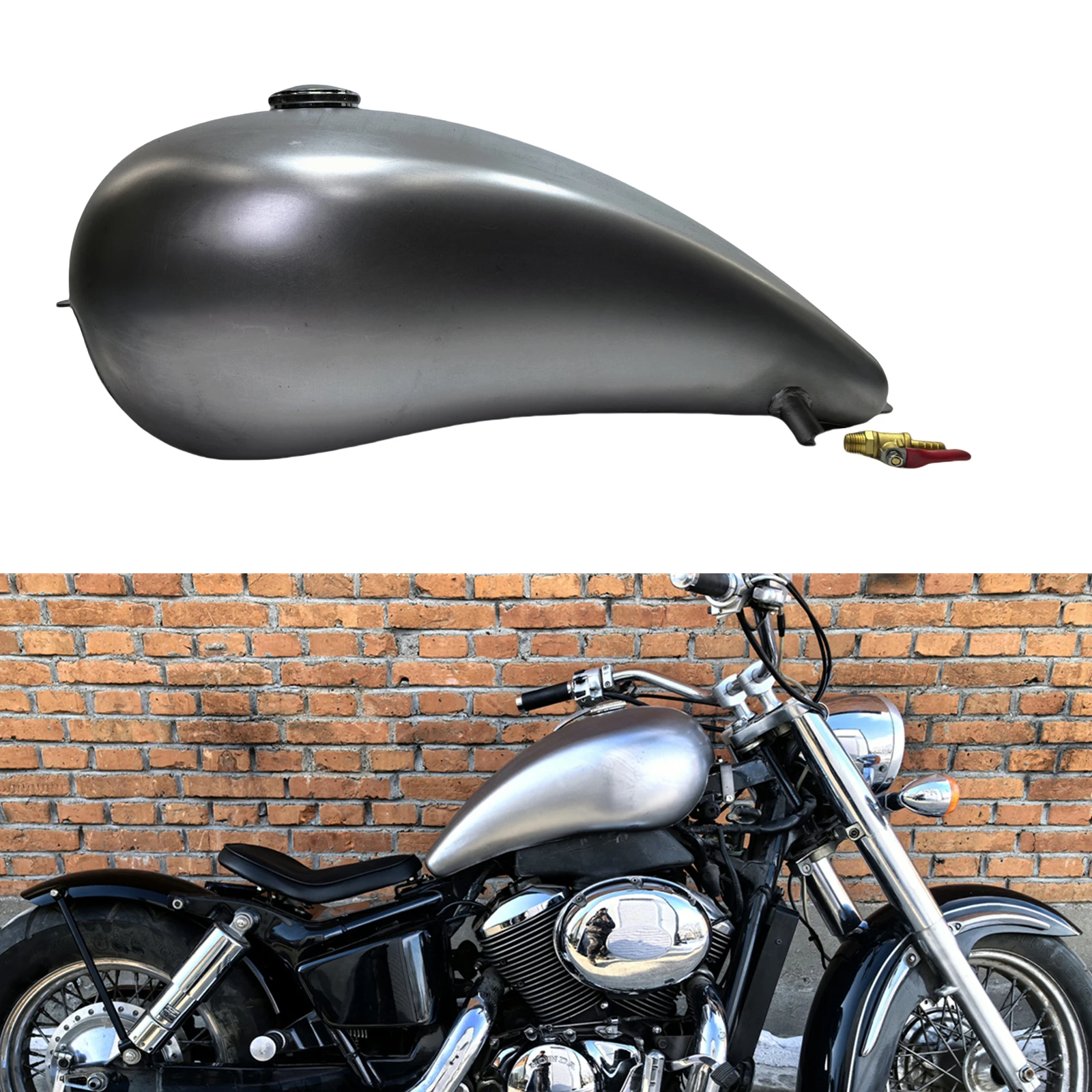 Pop 15L Motorcycle Petrol Gas Fuel Tank For HONDA VT750 SHADOW ACE 750 SHADOW750 1997-2003