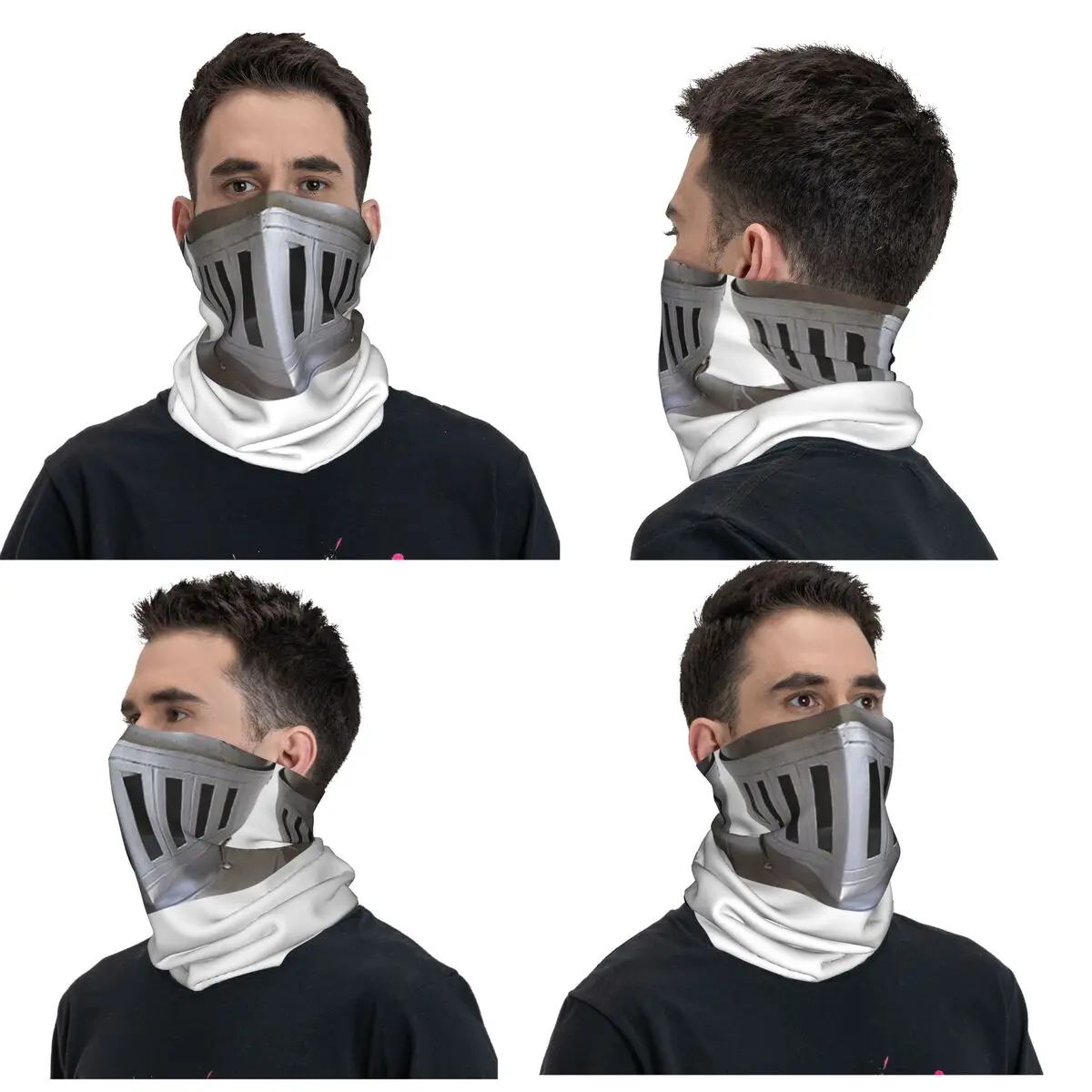 Medieval Knight Helmet Face Mask Bandana Neck Gaiter Printed Wrap Scarf Multi-use Cycling Scarf Outdoor Sports Unisex Winter