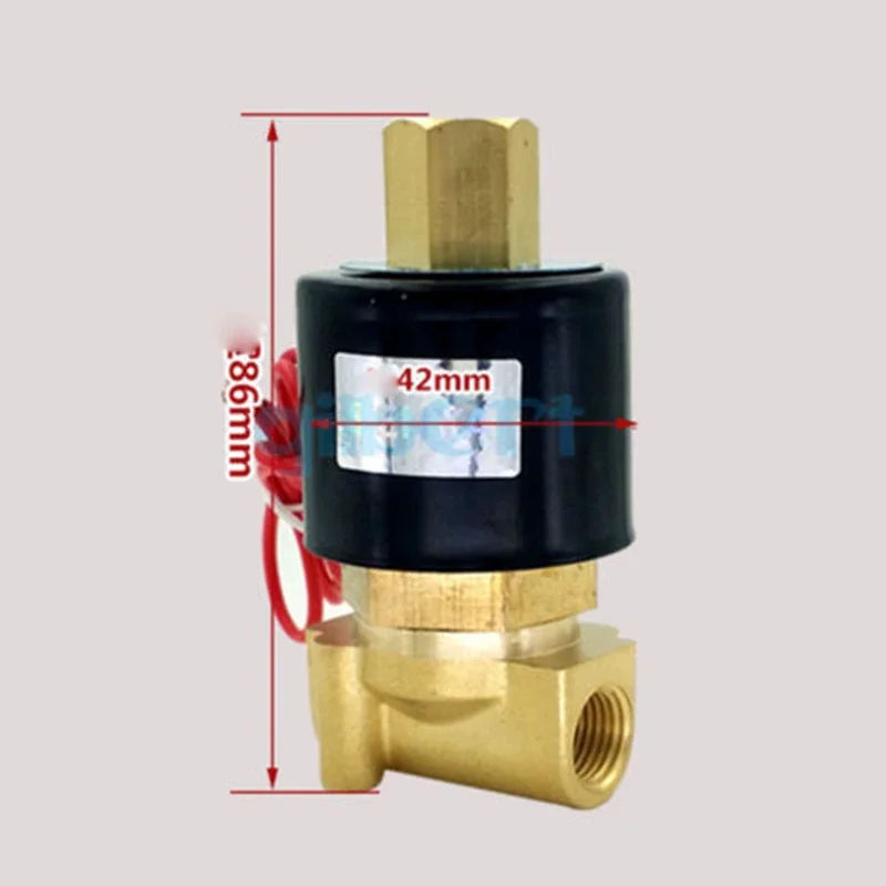 

DC12/24V AC110/220V 1/4"BSPP Normally Open Brass Gas Oil Water Solenoid Valve