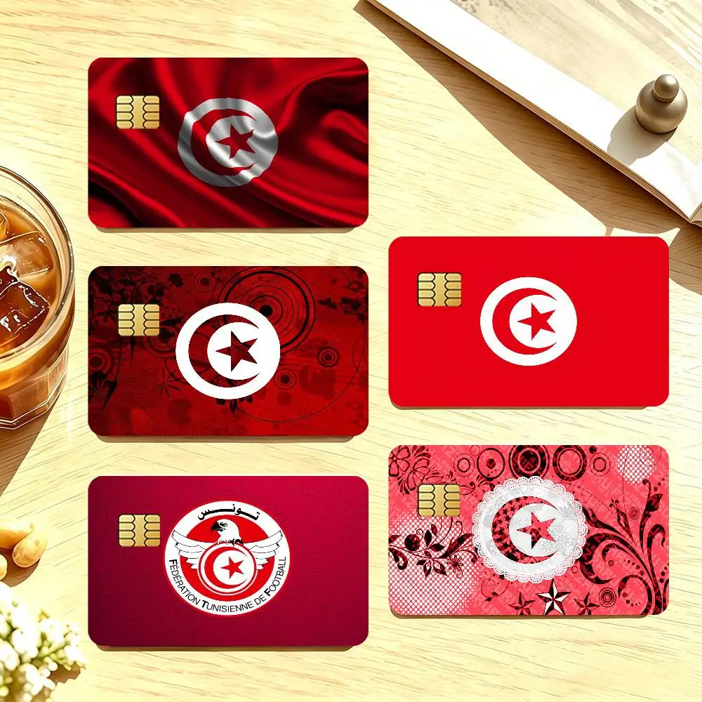 Flag Tunisia Credit Card Skin Stickers For Bank Card Bus Metro Cards Waterproof Anti-Scratch Gift 4PCS