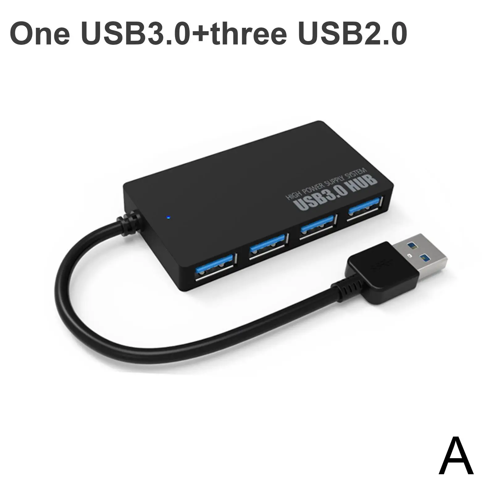 Adaptador USB 3.0 Hub de Alta Velocidade, 4 Portas, Ultra Fino, Estação de Docking, Acessórios, W5G5