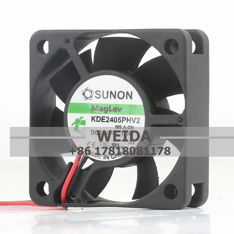 

SUNON 5CM 5015 DC24V 1.0W KDE2405PHV2 2-wire 50x50x15MM maglev cooling fan
