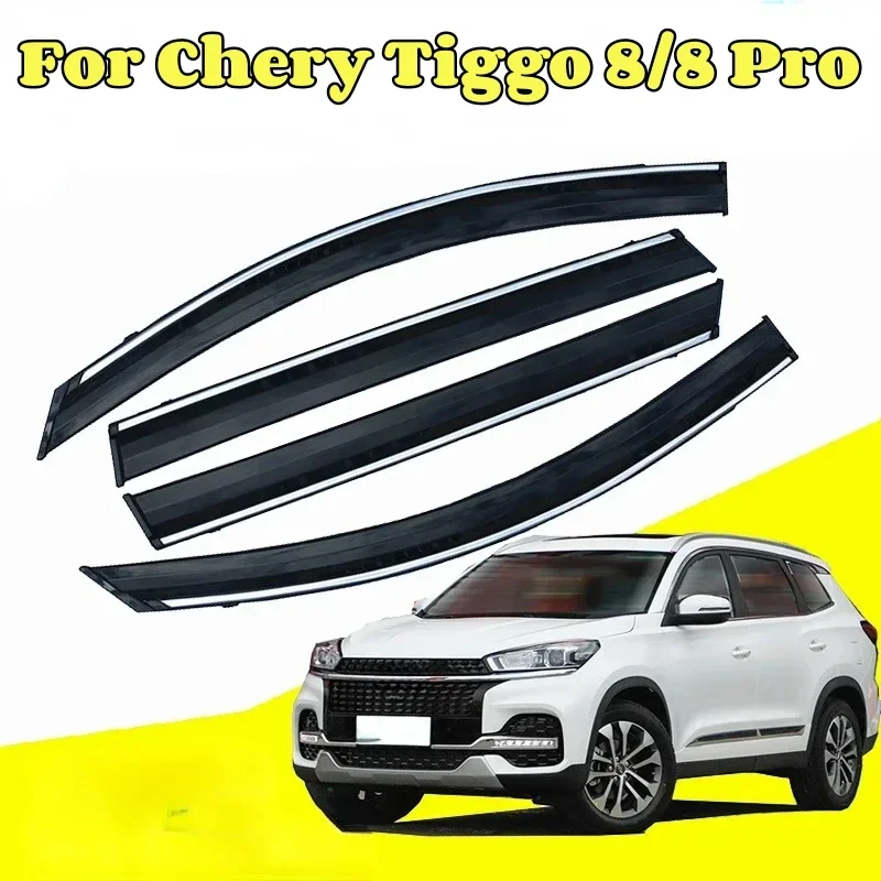 

For Chery Tiggo 8 /Tiggo 8 Pro Window Visor Deflector Rain Guard Awnings Exterior Protective Car Accessories Refit 2018-2021