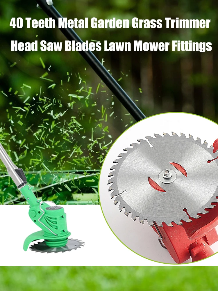 40 Teeth Lawn Mower Grass Trimmer Head Replacement Electric Weeder Saw Blades