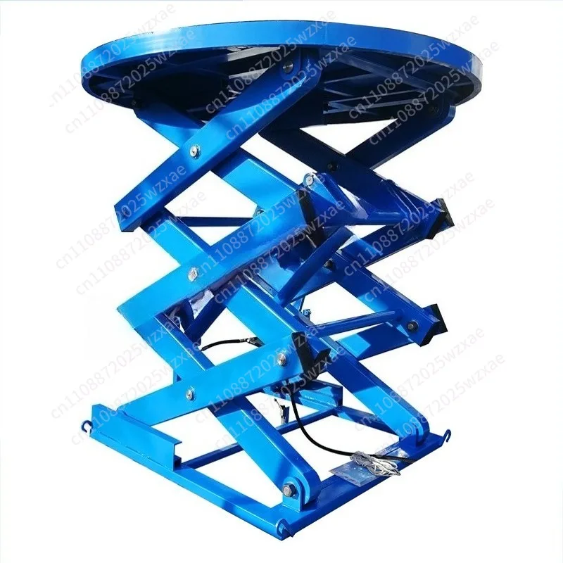 Scissor type car rotating stage remote control booth scissor lift turntable hydraulic turntable rotating elevator