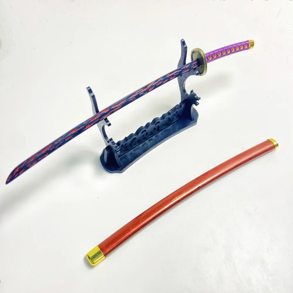 9.4인치 블리치 야마모토 겐류사이 메탈 카타나 검 닌자 나이프 오리지널 사무라이 카타나 세이버 코스프레 액세서리 소품 장난감