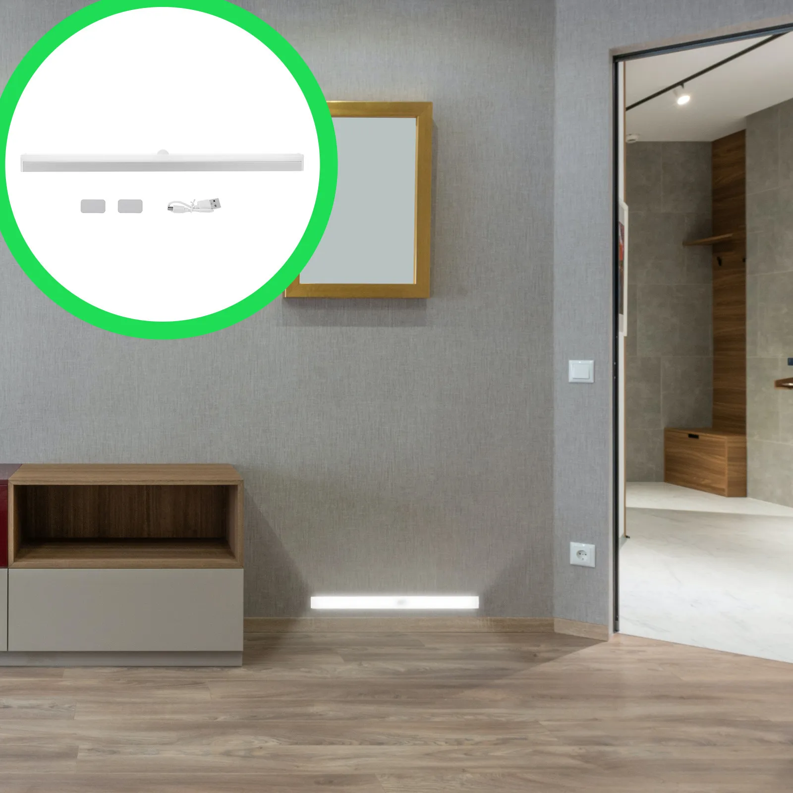 

1Pcs Body Sensor Wardrobe Light Good Quality Night Lamp for Cabinet Living Room Bedroom USB Charging Multi-Use Lamp