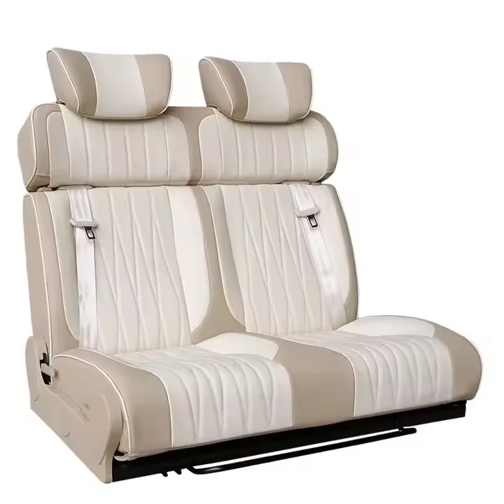 RV Swivel Seat,  Multifunctional RV Conversion Car Seat Leather/PU/Cloth Camper Bed Seat Widened Bed for  Camper