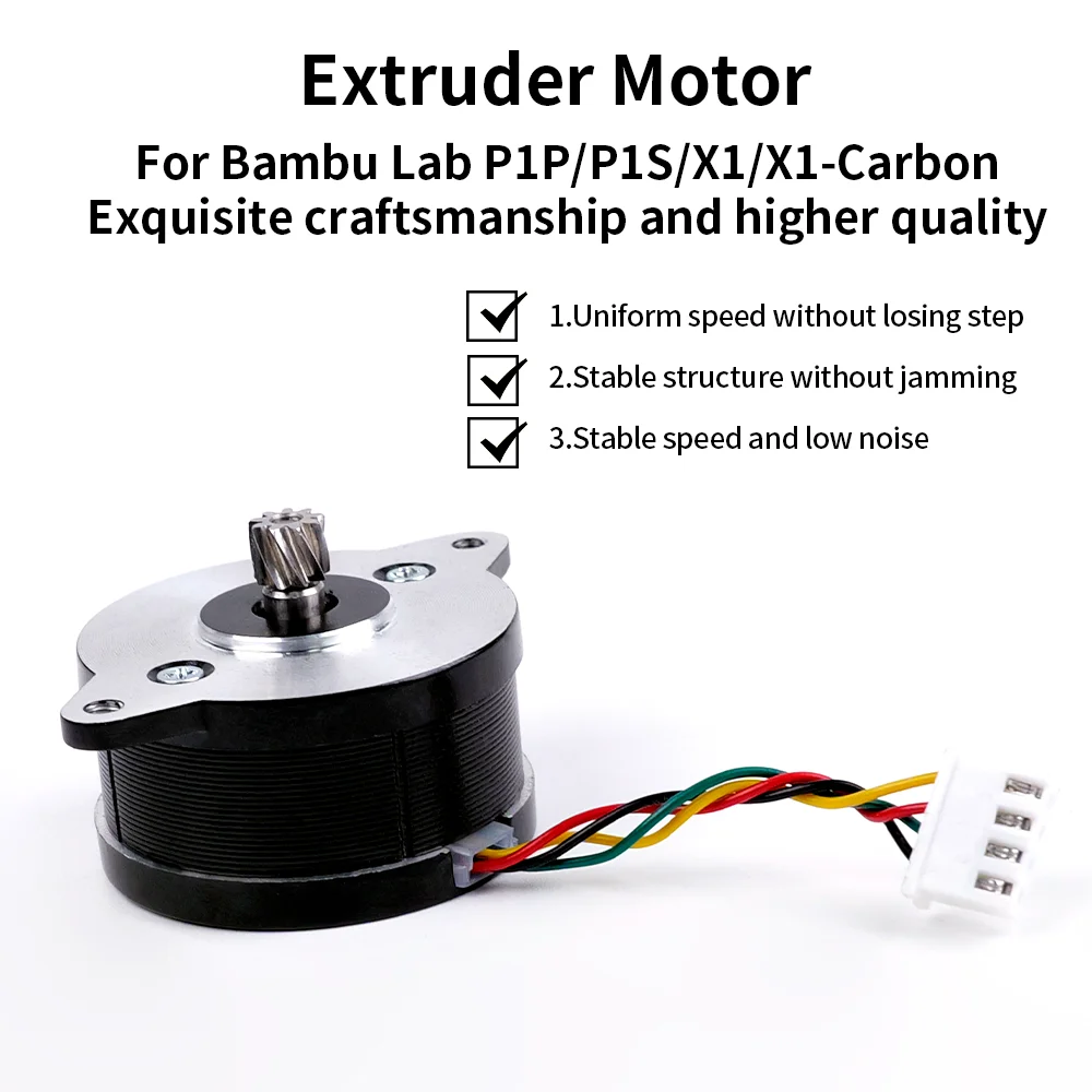 For Bambu Lab X1/X1C/P1P/P1S Extruder Motor 36 Circular Stepper Motor 9 Tooth Helical Gear for Bambulab 3D Printer X1/P1 Series