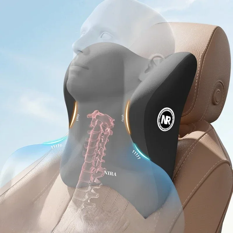 Car Headrest Lumbar Support Lumbar Cushion Memory Foam Cushion Backrest Lumbar Pillow Car Comfortable Neck Pillow Car Accsesorie